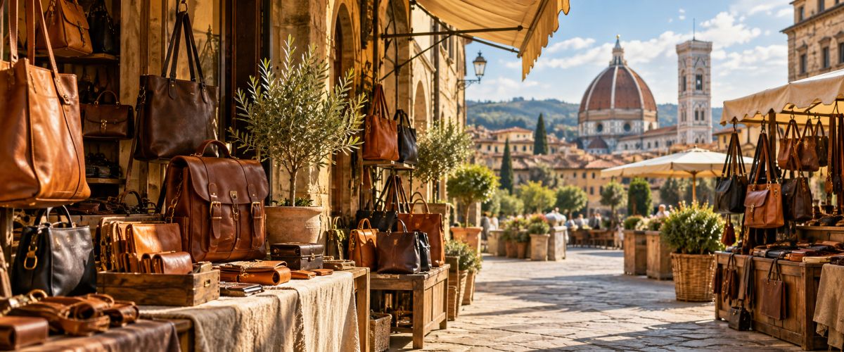 שווקי העור המפורסמים בעולם – תיקי עור ומלאכת יד מסורתית בפירנצה.